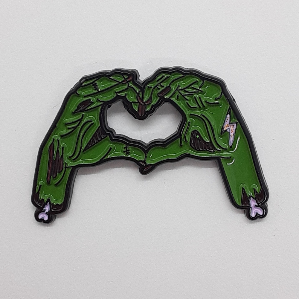 Zombie Heart Hands Enamel pin